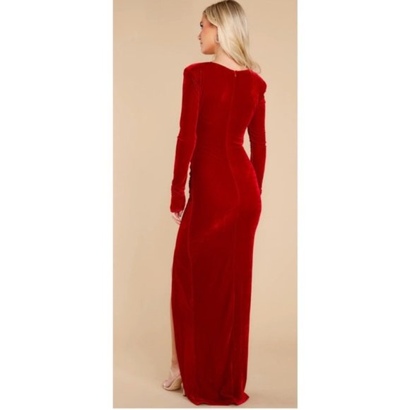Red Velvet Maxi Dress, NWT! - Picture 4 of 8